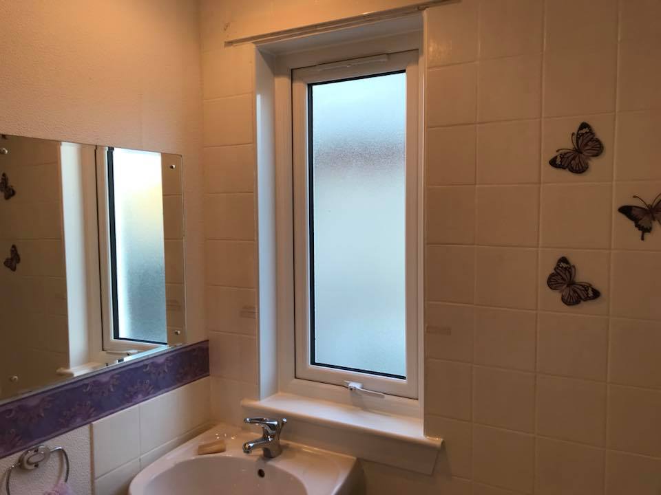 We replaced the windows and front door with new high performance white uPVC windows with Low-E energy saving glass as standard.