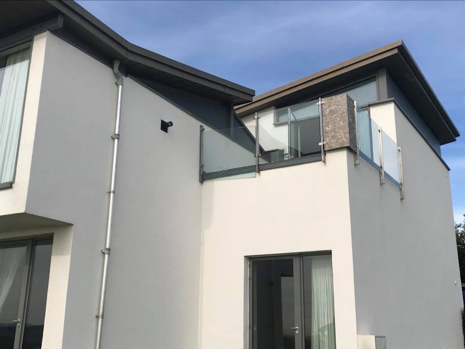 10mm clear toughened fitted to a balustrade in North Queensferry 